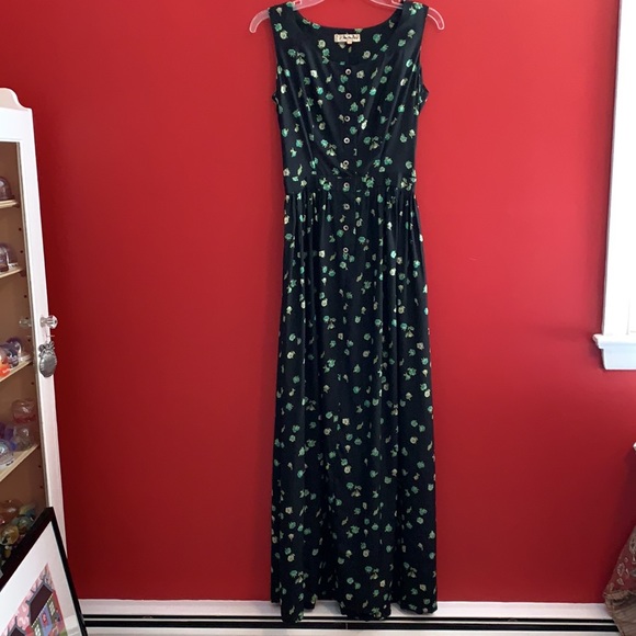 Vintage Boho Cottage Core Maxi Dress French - Picture 2 of 10